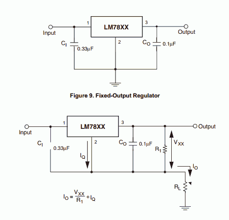 Voltage Regulators LM7812 and LM317