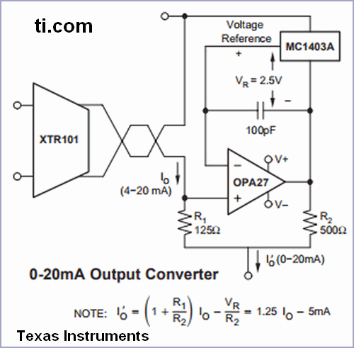 4-20mA Conditioning - XTR101 TI BB